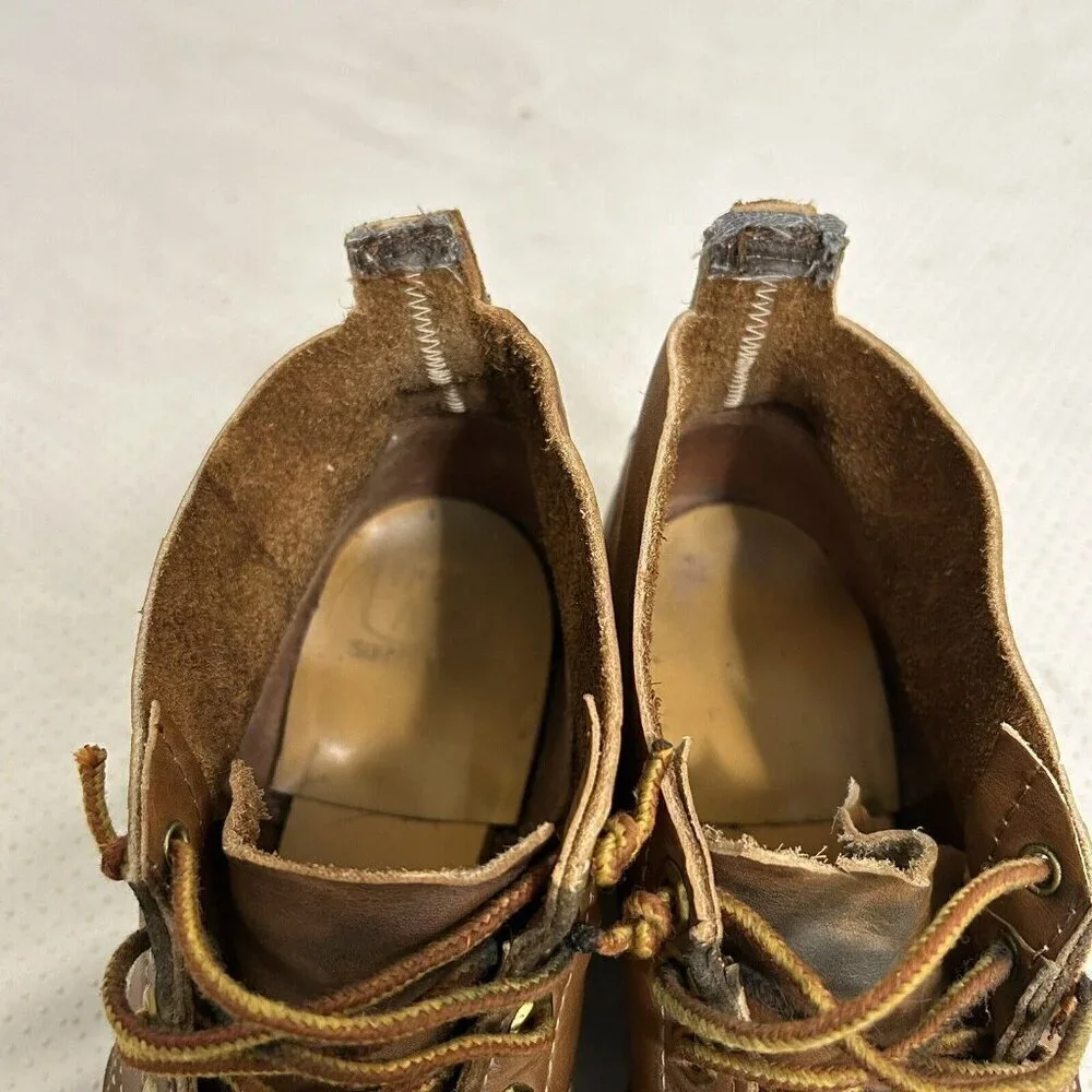 Vintage 90s Iron Age Men's Steel Toe Brown Lace Up Leather Chukka Work Boot Sz 8